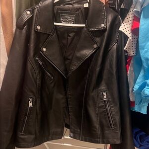Levi's Women's Black Leather Biker Jacket